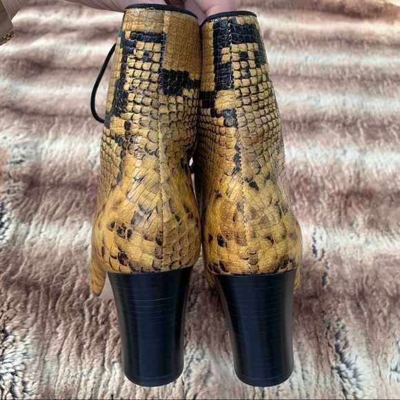 Tory Burch Runway Vienna 70mm Lace-Up Stamped Snake Printed Leather Boot - Picture 5 of 14